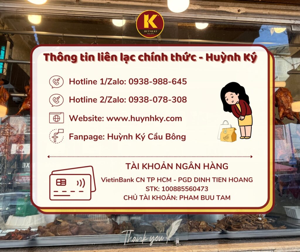 Các kênh liên hệ chính thức tại Huỳnh Ký