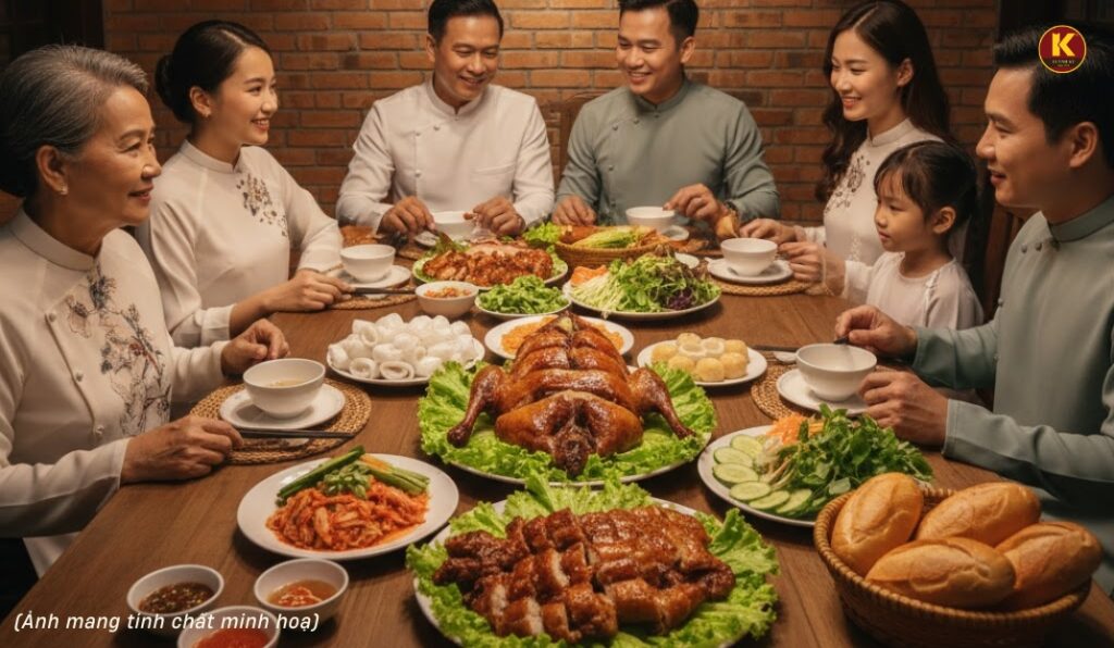Ý nghĩa của món quay trong bữa tiệc gia đình đầu năm