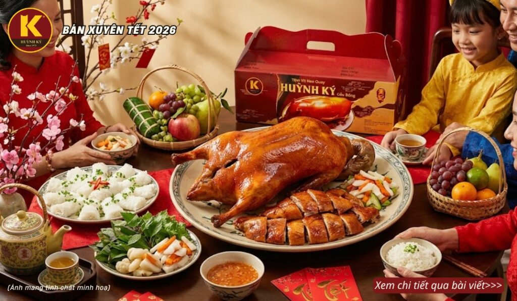 Vịt quay đãi khách ngày Tết