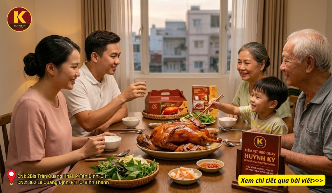 Vịt quay cho bữa tối gia đình
