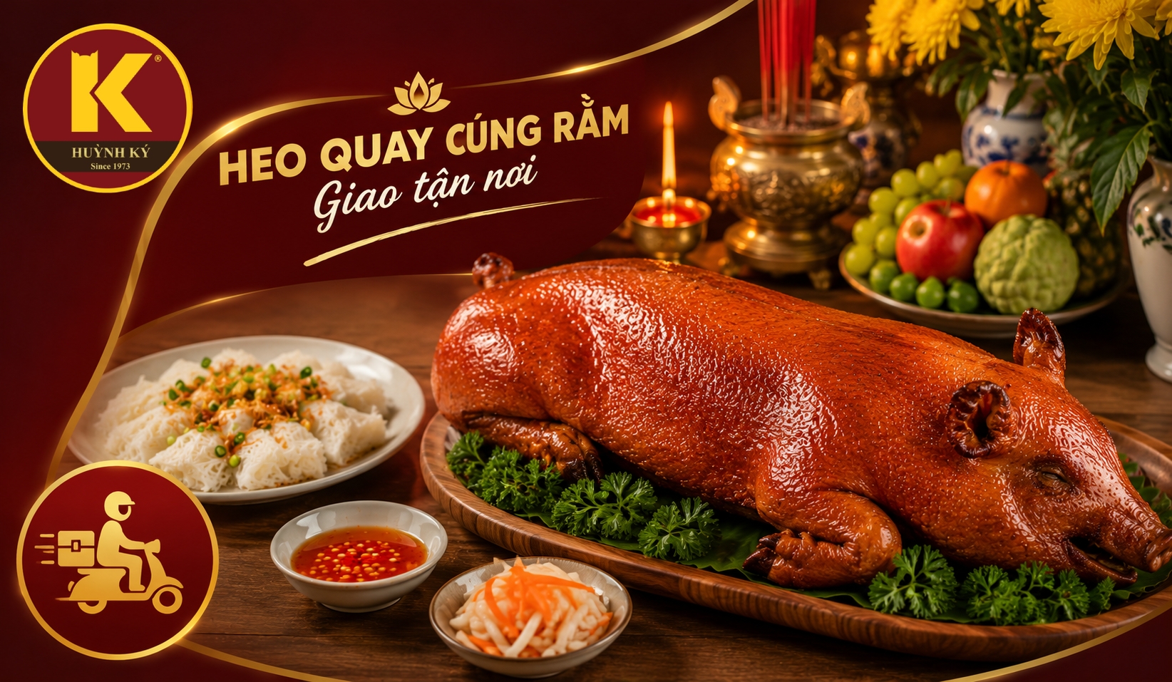 Heo quay cúng rằm giao tận nơi