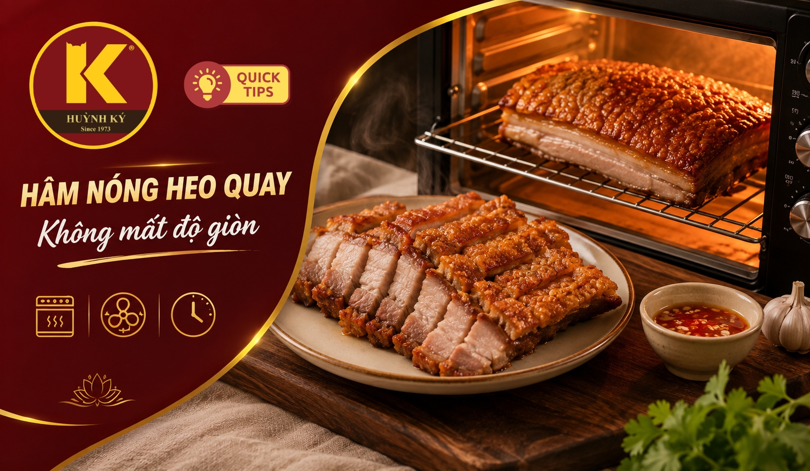 Cách hâm nóng heo quay không mất độ giòn