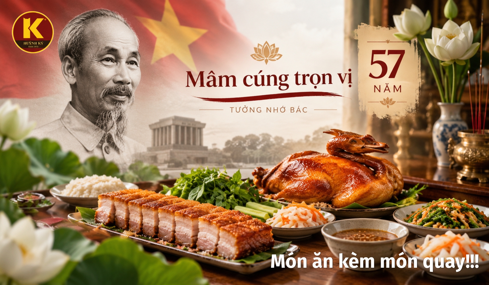 món ăn kèm món quay phù hợp